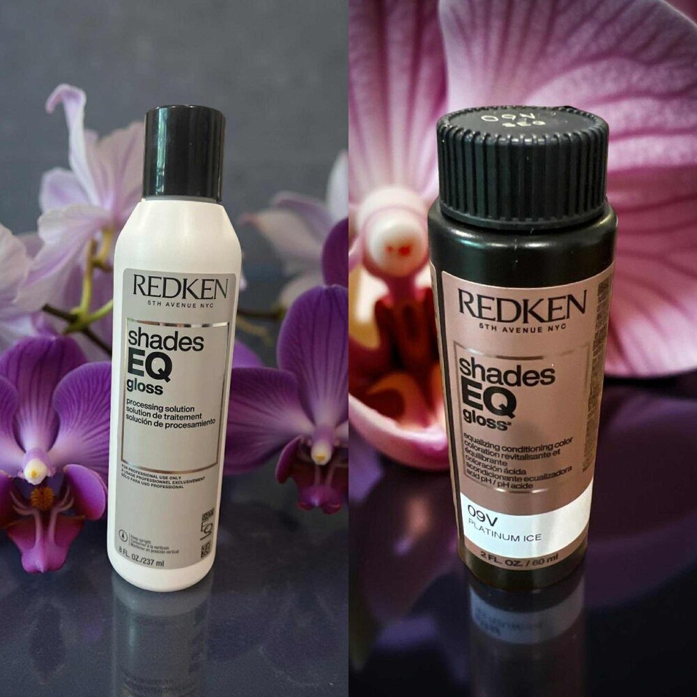 Redken Shades EQ Gloss09V Lavender Ice 2 oz & Processing Solution 8 oz